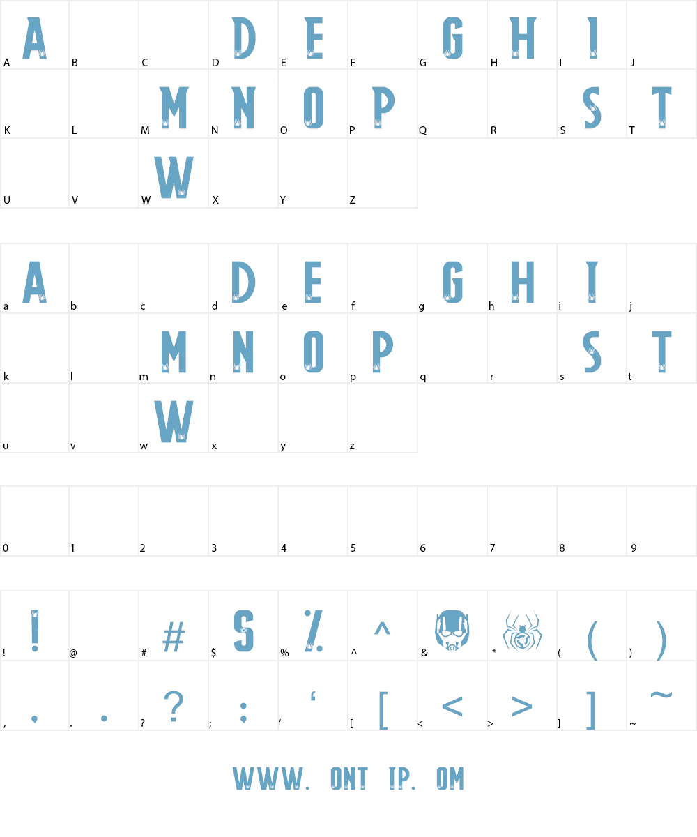 THE ASTONISHING ANT-MAN Font Character